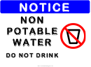 Notice Non Potable Water 2