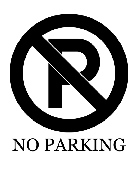 No Parking With Caption Sign Printable pdf