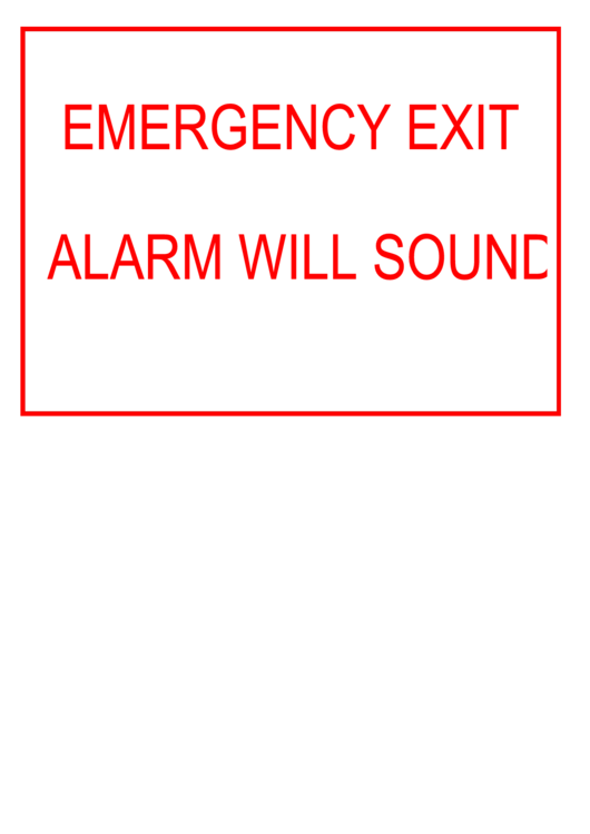 Emergency Exit - Alarm Printable pdf
