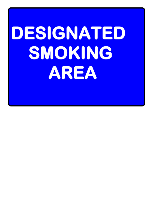 No Smoking This Is A Designated Area Printable pdf