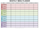 Monthly Menu Planner Template (color)