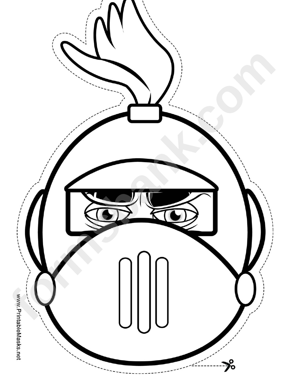 Knight Mask Outline Template