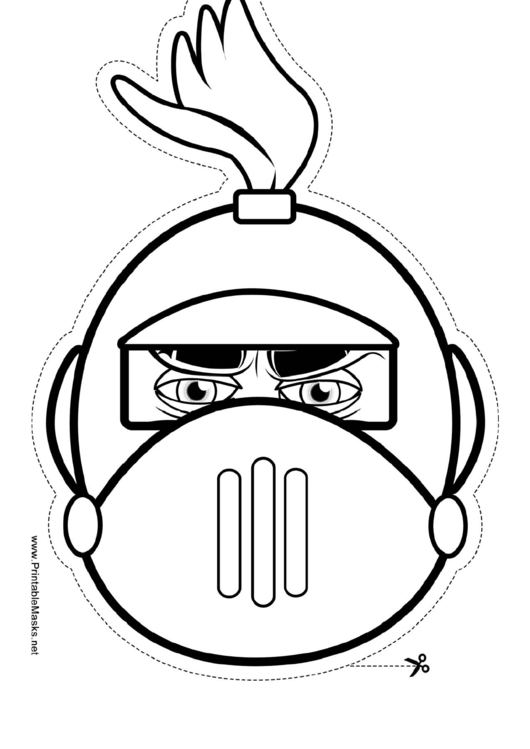 Fillable Knight Mask Outline Template Printable pdf