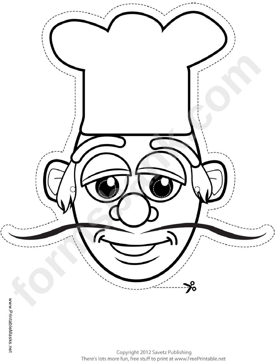 Cook Mask Outline Template
