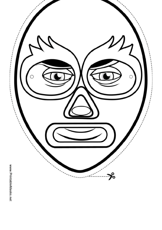 Fillable Superhero Mask Outline Template Printable pdf
