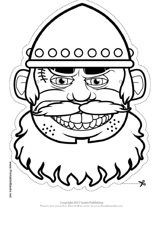 Fillable Brigand Mask Outline Template Printable pdf