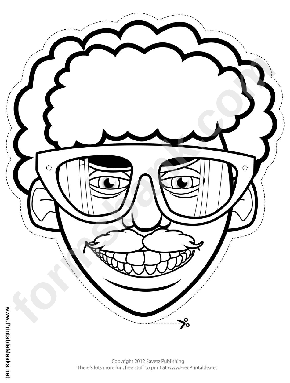 Goggles Mask Outline Template