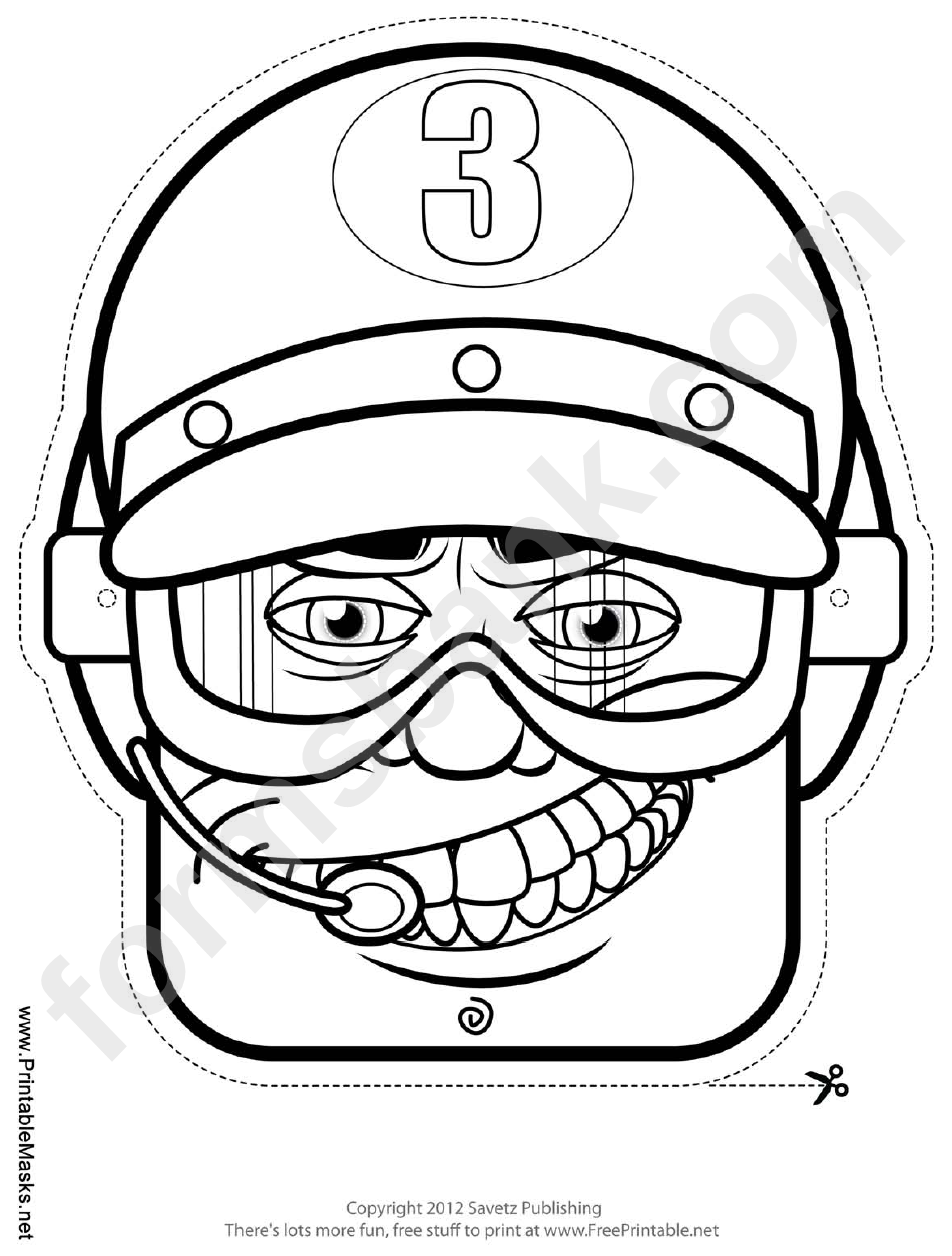Press Crew Mask Outline Template