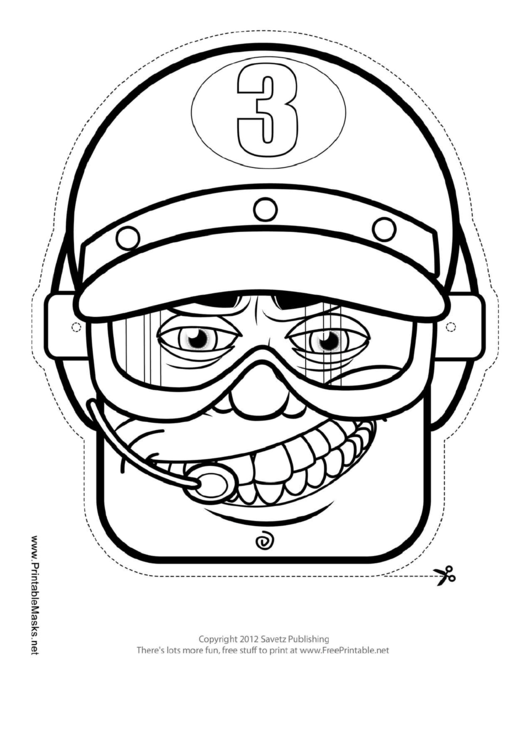 Fillable Press Crew Mask Outline Template Printable pdf