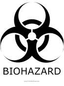 Biohazard With Caption Sign