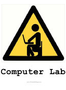 Computer Lab Sign Template