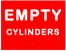 Cylinders Empty Sign Template