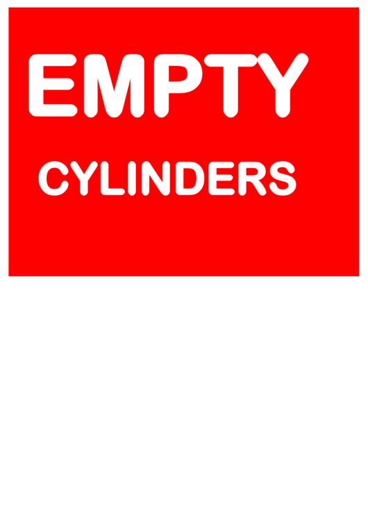 Cylinders Empty Sign Template Printable pdf