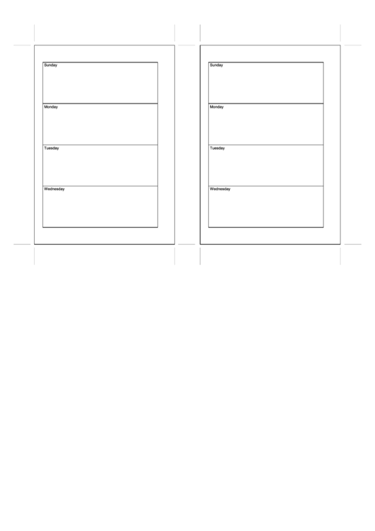 Daily Planner Template - Two Per Page Printable pdf