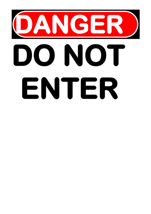 Danger Sign Template