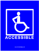Wheelchair Access Sign Template