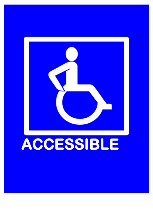 Wheelchair Access Sign Template Printable pdf