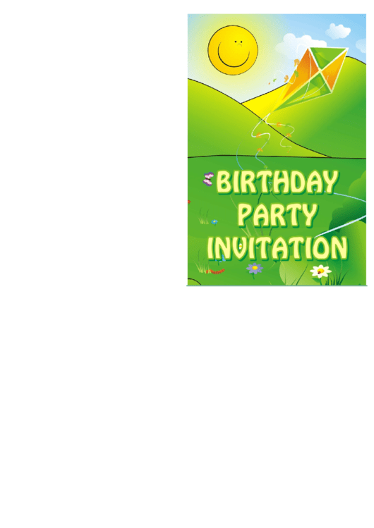 Birthday Party Invitation Printable pdf