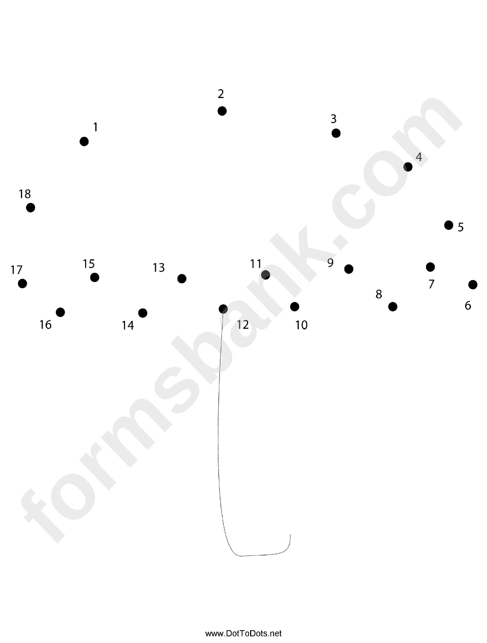 Umbrella Dot-To-Dot Sheet