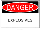 Danger Sign Template