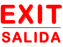 Exit Salida Sign Template