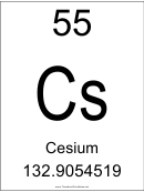 Element 055 Cesium