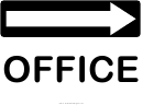 Office Right Sign Template