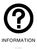 Information Question Mark Sign Template