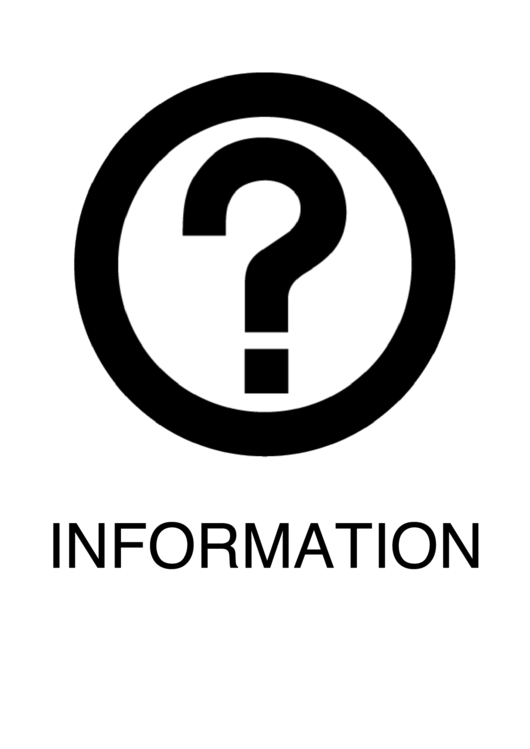 Information Question Mark Sign Template Printable pdf