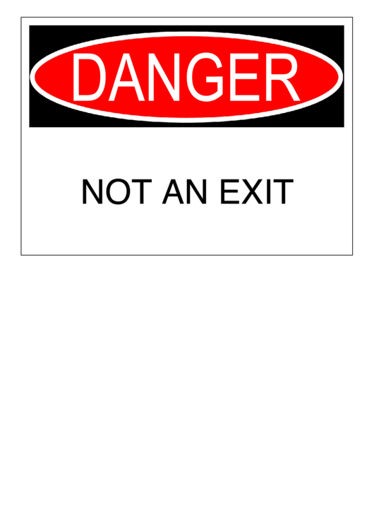 Danger Sign Template Printable pdf