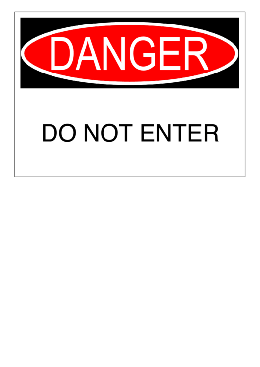 Danger Sign Template Printable pdf