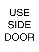 Use Side Door