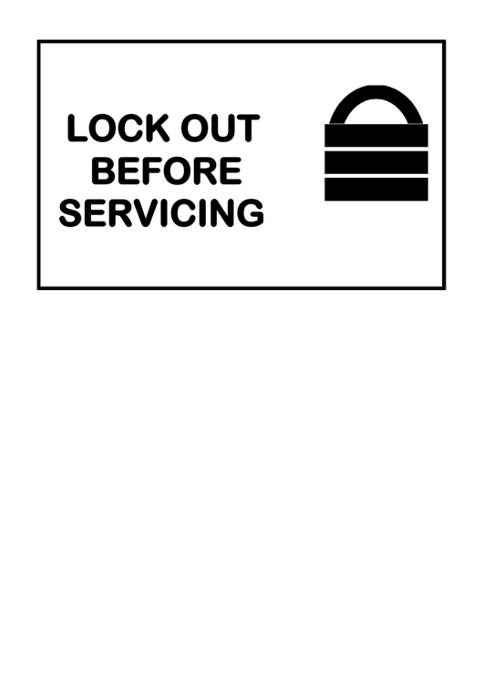 Instructions Lockout Before Servicing printable pdf download