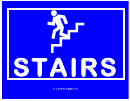 Access Stairs Sign Template