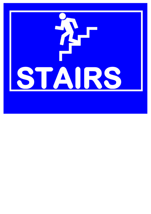 Access Stairs Sign Template Printable pdf
