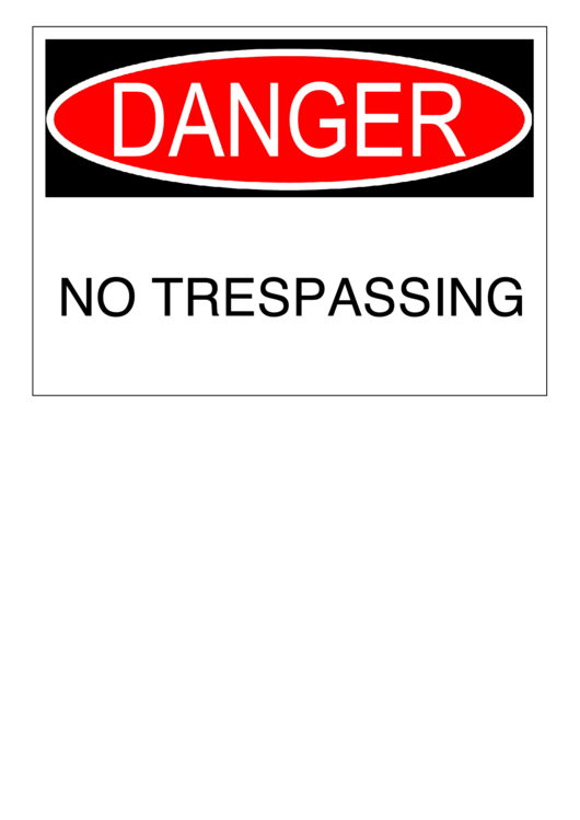 Danger Sign Template Printable pdf