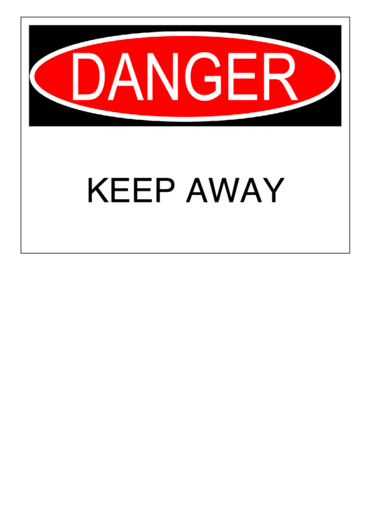 Danger Sign Template Printable pdf