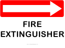Directions Fire Extinguisher Sign Template