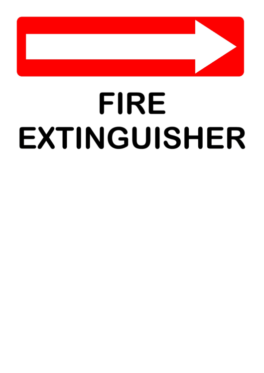 Directions Fire Extinguisher Sign Template Printable pdf