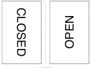 Open Closed Sign Template