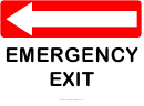 Directions Emergency Exit Sign Template