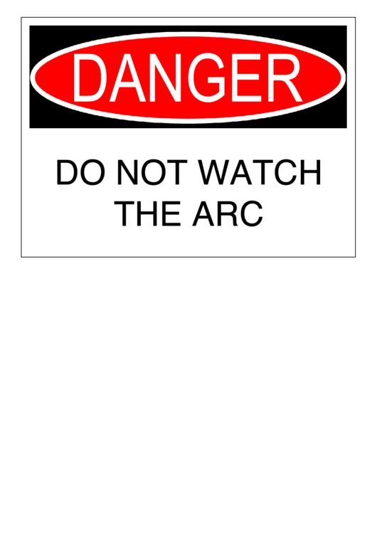 Danger Do Not Watch Printable pdf