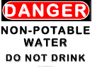 Danger Non Potable Water