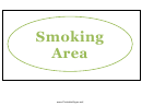 Smoking Area Sign Template
