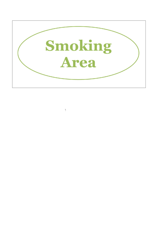 Smoking Area Sign Template Printable pdf