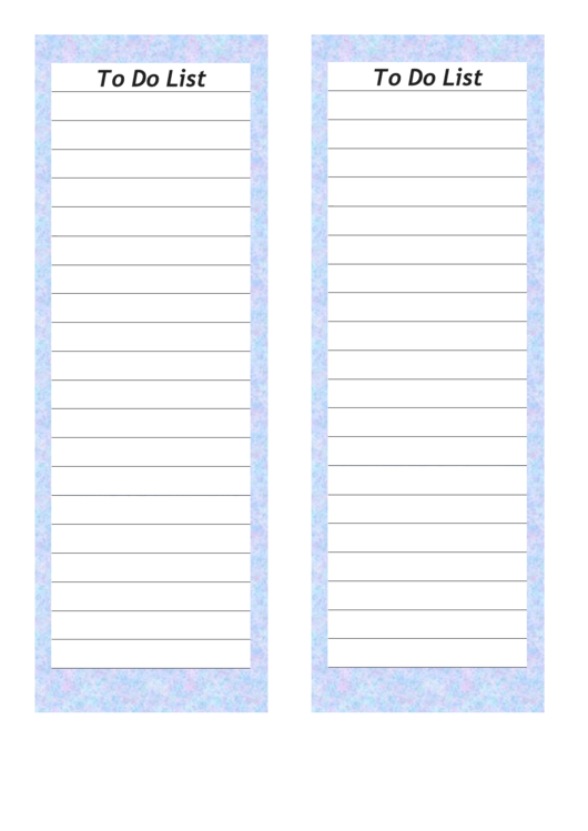 Two Column To Do List Printable pdf