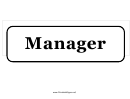 Manager Sign Template