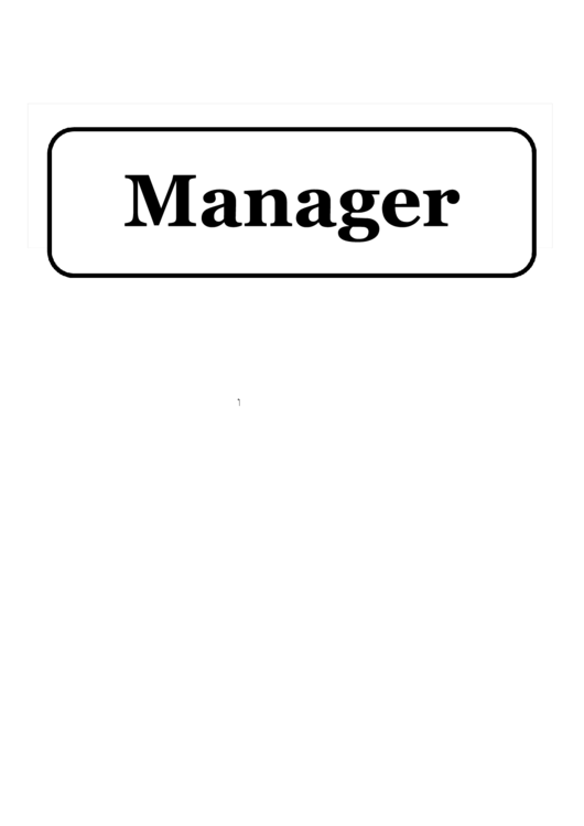 Manager Sign Template Printable pdf