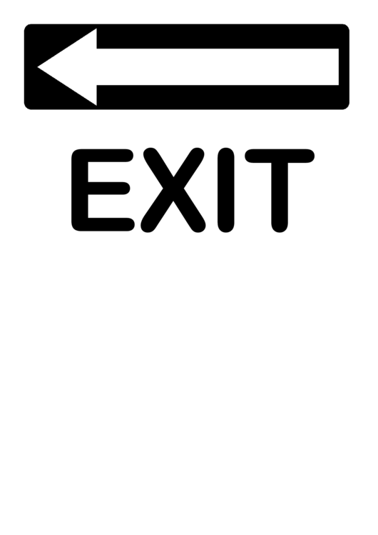 Exit Sign Template printable pdf download