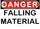Danger - Falling Material